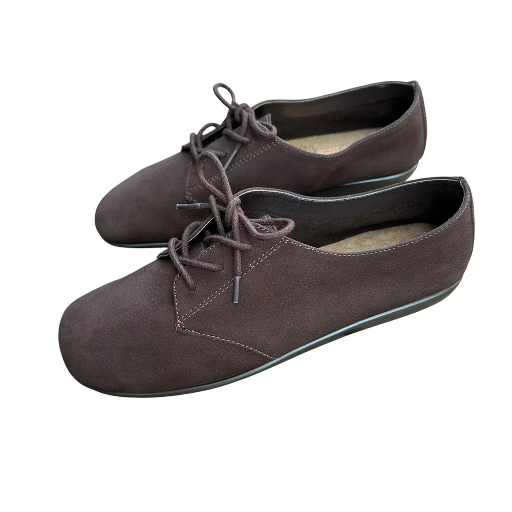 Signature by Aerosoles Guitar Solo Leather Lace-Up Oxfords Flats Womens 7.5 NEW